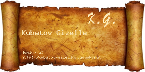 Kubatov Gizella névjegykártya